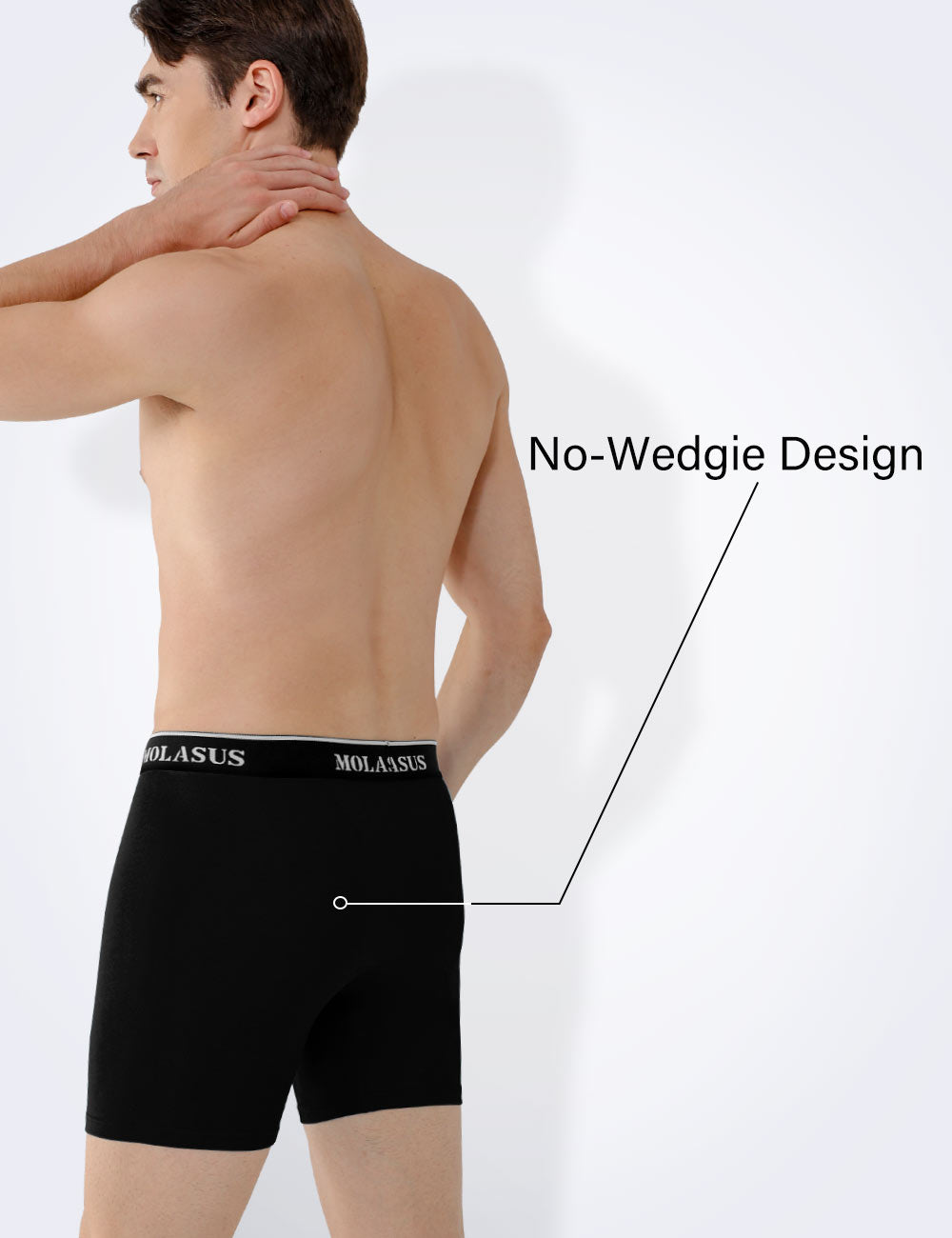 Molasus Mens Boxer Briefs Soft Cotton Underwear Open Fly Tagless Underpants Pack of 7