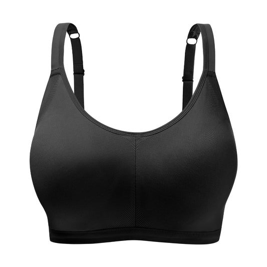 Molasus Bras for Women Seamless Wireless Full-Coverage Adjustable Straps Stretchy Underarm Smoothing Lightly Lined Bra