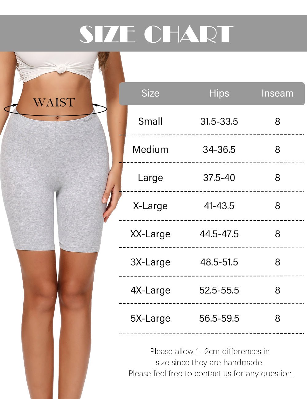 Molasus Womens Cotton Boxer Shorts Underwear Anti Chafing Bike Shorts(Regular & Plus Size)
