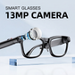 Smart Glasses with 13MP HD Camera, AI Assistant, Translation, Touch Control, Noise-Canceling Audio, 300mAh Battery, First-Person Video & Hands-Free Operation