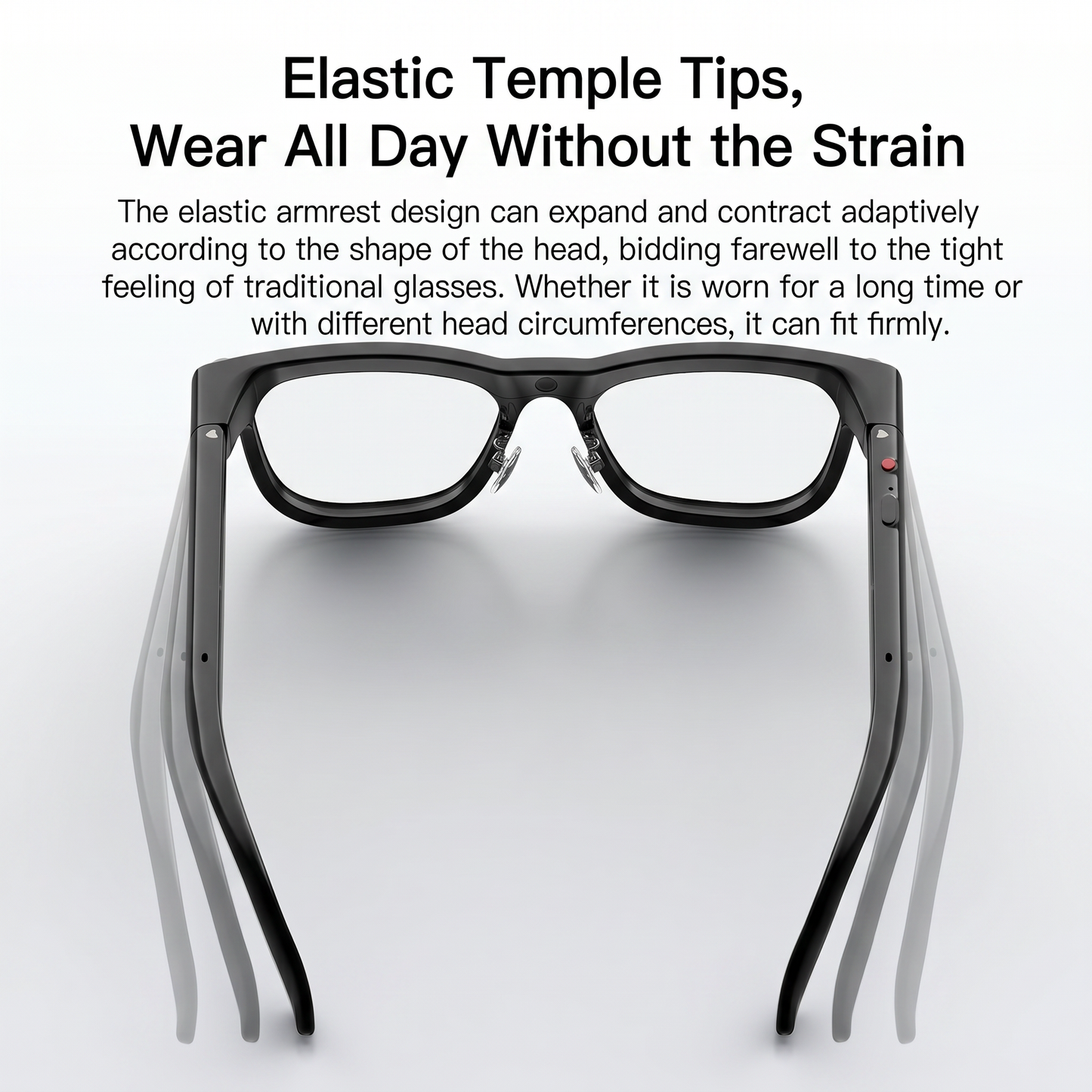 Smart Glasses with 13MP HD Camera, AI Assistant, Translation, Touch Control, Noise-Canceling Audio, 300mAh Battery, First-Person Video & Hands-Free Operation