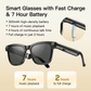 Smart Glasses with 13MP HD Camera, AI Assistant, Translation, Touch Control, Noise-Canceling Audio, 300mAh Battery, First-Person Video & Hands-Free Operation