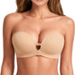 Womens Strapless Front Closure Bra Push Up Lift Bra Padded Add Cup Non Slip Anti-Slip Grip & Removable Straps Fit Outfits Wireless Supportive Seamless Comfortable