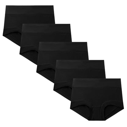 Molasus Womens Cotton Boyshorts Panties Ladies High Waisted Full Coverage Stretch Underwear Multipack(Regular&Plus Size)