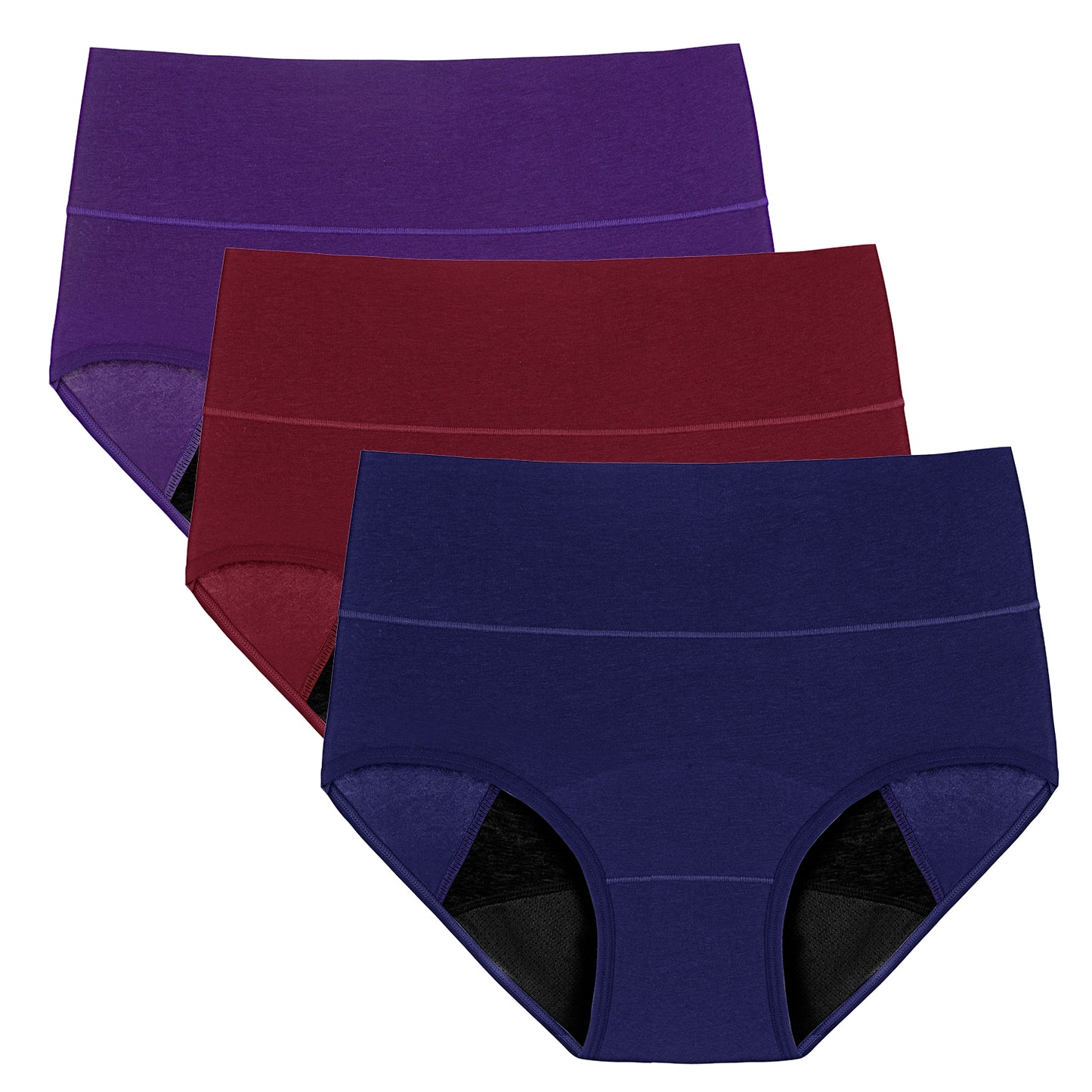 Molasus Womens Underwear Mid Waist Cotton Briefs Soft Stretchy