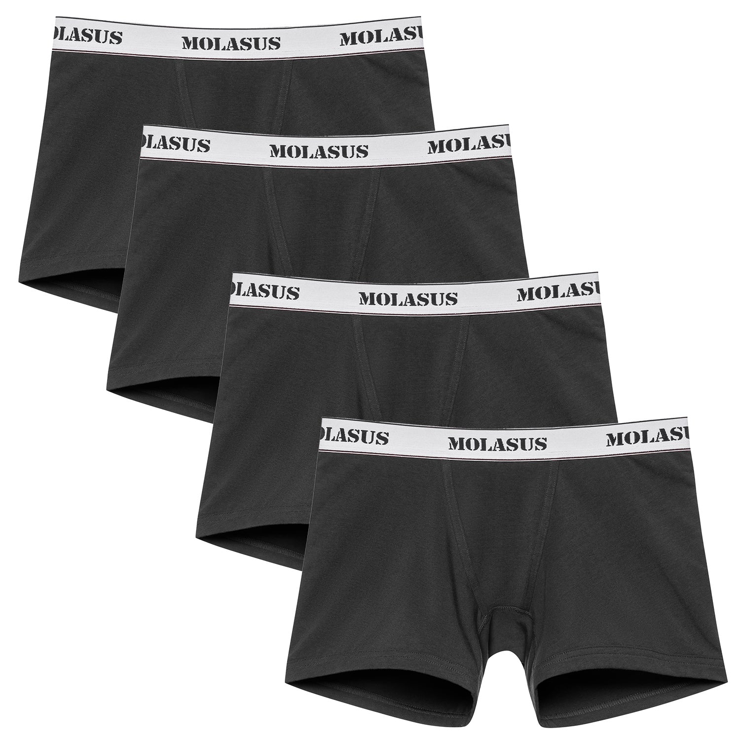  Molasus 4.5 Inseam Womens Trunks Underwear Soft Cotton Boxer  Briefs Ladies Anti Chafing Boy Shorts Panties Pack of 4 : Clothing, Shoes &  Jewelry