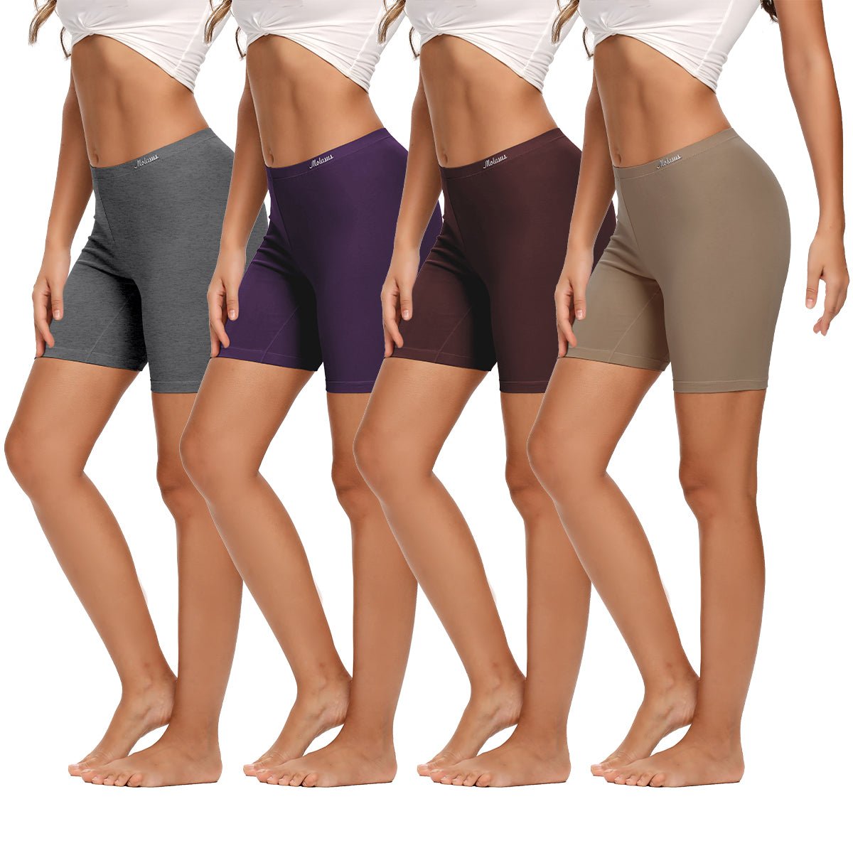 Womens Seamless Boxer Briefs Underwear High Waist Stretch Shorts Underpants