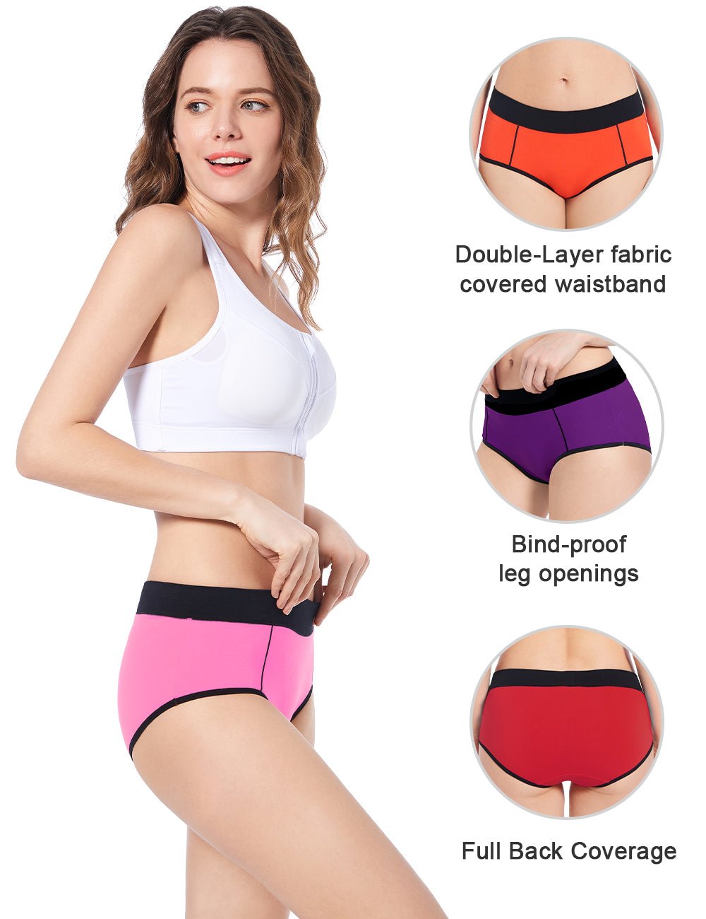 Women's Mid Waisted Cotton Underwear Soft Full Briefs Ladies Breathable  Panties, Ultra-Thin Quick Dry Underwear Briefs 
